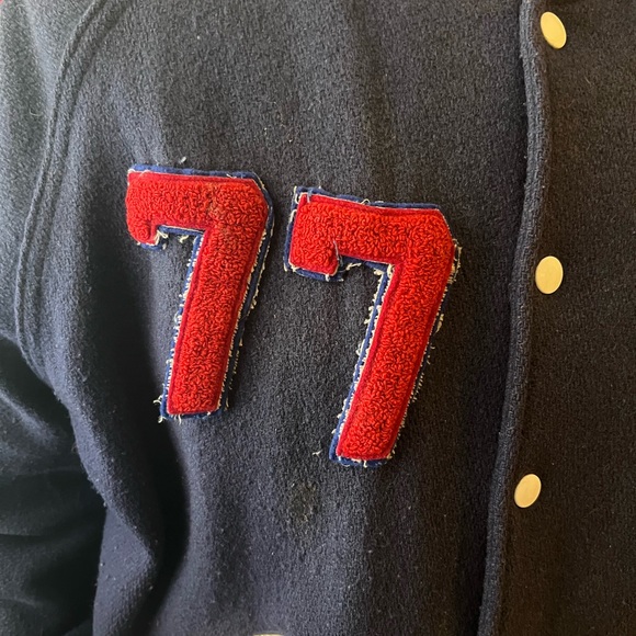 70’s blue bomber jacket with patches - Picture 3 of 6